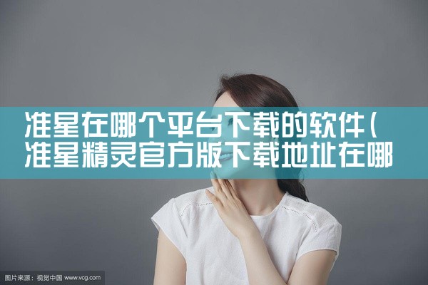 准星在哪个平台下载的软件