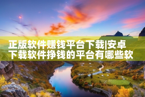 正版软件赚钱平台下载